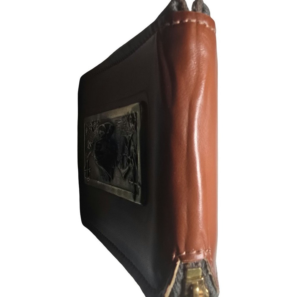 LORD FRANCIS VINTAGE 1950s 1960s Brown Leather Zip Wallet Coin ID Holder - Picture 11 of 14